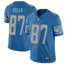 Men's Nike Detroit Lions #87 Darren Fells Limited Light Blue Team Color Vapor Untouchable NFL Jersey