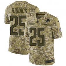 Men's Nike Detroit Lions #25 Theo Riddick Limited Camo 2018 Salute to Service NFL Jersey