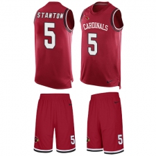 Men's Nike Arizona Cardinals #5 Drew Stanton Limited Red Tank Top Suit NFL Jersey