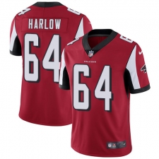 Men's Nike Atlanta Falcons #64 Sean Harlow Red Team Color Vapor Untouchable Limited Player NFL Jersey