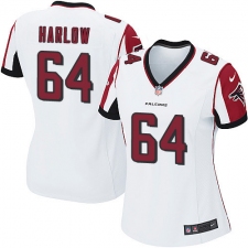 Women's Nike Atlanta Falcons #64 Sean Harlow Game White NFL Jersey
