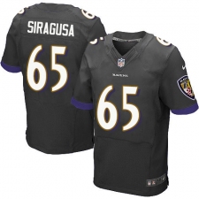 Men's Nike Baltimore Ravens #60 Nico Siragusa Elite Black Alternate NFL Jersey