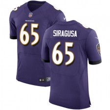 Men's Nike Baltimore Ravens #60 Nico Siragusa Elite Purple Team Color NFL Jersey