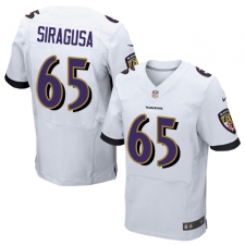 Men's Nike Baltimore Ravens #60 Nico Siragusa Elite White NFL Jersey
