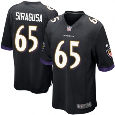 Men's Nike Baltimore Ravens #60 Nico Siragusa Game Black Alternate NFL Jersey