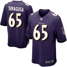 Men's Nike Baltimore Ravens #60 Nico Siragusa Game Purple Team Color NFL Jersey
