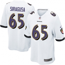 Men's Nike Baltimore Ravens #60 Nico Siragusa Game White NFL Jersey