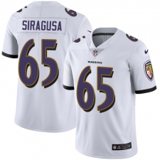 Men's Nike Baltimore Ravens #60 Nico Siragusa White Vapor Untouchable Limited Player NFL Jersey