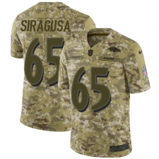 Men's Nike Baltimore Ravens #65 Nico Siragusa Limited Camo 2018 Salute to Service NFL Jersey