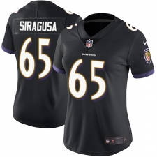 Women's Nike Baltimore Ravens #60 Nico Siragusa Black Alternate Vapor Untouchable Limited Player NFL Jersey