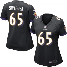 Women's Nike Baltimore Ravens #60 Nico Siragusa Game Black Alternate NFL Jersey