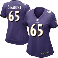 Women's Nike Baltimore Ravens #60 Nico Siragusa Game Purple Team Color NFL Jersey