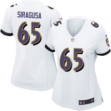 Women's Nike Baltimore Ravens #60 Nico Siragusa Game White NFL Jersey