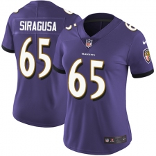 Women's Nike Baltimore Ravens #60 Nico Siragusa Purple Team Color Vapor Untouchable Limited Player NFL Jersey