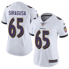 Women's Nike Baltimore Ravens #60 Nico Siragusa White Vapor Untouchable Limited Player NFL Jersey