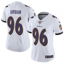 Women's Nike Baltimore Ravens #96 Brent Urban Elite White NFL Jersey