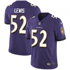 Youth Nike Baltimore Ravens #52 Ray Lewis Purple Team Color Vapor Untouchable Limited Player NFL Jersey