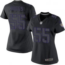 Women's Nike Baltimore Ravens #55 Terrell Suggs Limited Black Impact NFL Jersey