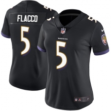Women's Nike Baltimore Ravens #5 Joe Flacco Elite Black Alternate NFL Jersey