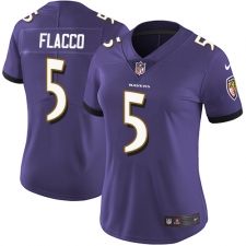 Women's Nike Baltimore Ravens #5 Joe Flacco Elite Purple Team Color NFL Jersey