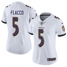 Women's Nike Baltimore Ravens #5 Joe Flacco Elite White NFL Jersey