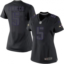 Women's Nike Baltimore Ravens #5 Joe Flacco Limited Black Impact NFL Jersey