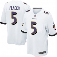 Youth Nike Baltimore Ravens #5 Joe Flacco Game White NFL Jersey