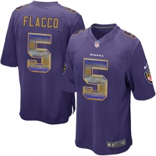 Youth Nike Baltimore Ravens #5 Joe Flacco Limited Purple Strobe NFL Jersey