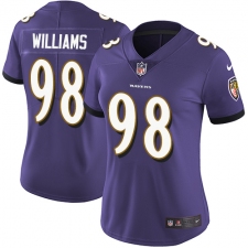 Women's Nike Baltimore Ravens #98 Brandon Williams Elite Purple Team Color NFL Jersey