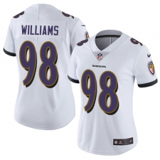 Women's Nike Baltimore Ravens #98 Brandon Williams Elite White NFL Jersey