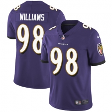 Youth Nike Baltimore Ravens #98 Brandon Williams Elite Purple Team Color NFL Jersey