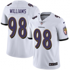 Youth Nike Baltimore Ravens #98 Brandon Williams White Vapor Untouchable Limited Player NFL Jersey
