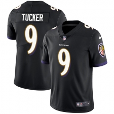 Youth Nike Baltimore Ravens #9 Justin Tucker Black Alternate Vapor Untouchable Limited Player NFL Jersey