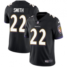 Youth Nike Baltimore Ravens #22 Jimmy Smith Elite Black Alternate NFL Jersey