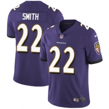 Youth Nike Baltimore Ravens #22 Jimmy Smith Purple Team Color Vapor Untouchable Limited Player NFL Jersey