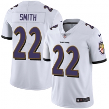 Youth Nike Baltimore Ravens #22 Jimmy Smith White Vapor Untouchable Limited Player NFL Jersey