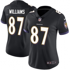 Women's Nike Baltimore Ravens #87 Maxx Williams Elite Black Alternate NFL Jersey