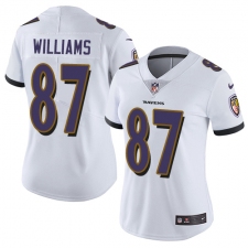 Women's Nike Baltimore Ravens #87 Maxx Williams Elite White NFL Jersey