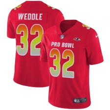 Women's Nike Baltimore Ravens #32 Eric Weddle Limited Red 2018 Pro Bowl NFL Jersey