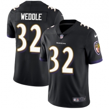 Youth Nike Baltimore Ravens #32 Eric Weddle Black Alternate Vapor Untouchable Limited Player NFL Jersey
