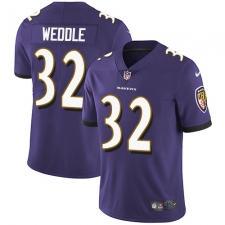 Youth Nike Baltimore Ravens #32 Eric Weddle Elite Purple Team Color NFL Jersey