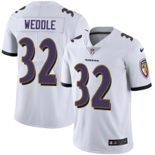 Youth Nike Baltimore Ravens #32 Eric Weddle White Vapor Untouchable Limited Player NFL Jersey