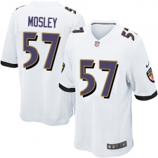 Youth Nike Baltimore Ravens #57 C.J. Mosley Game White NFL Jersey