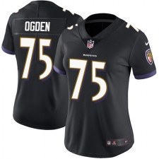Women's Nike Baltimore Ravens #75 Jonathan Ogden Elite Black Alternate NFL Jersey