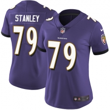 Women's Nike Baltimore Ravens #79 Ronnie Stanley Elite Purple Team Color NFL Jersey
