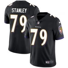 Youth Nike Baltimore Ravens #79 Ronnie Stanley Elite Black Alternate NFL Jersey