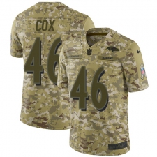 Men's Nike Baltimore Ravens #46 Morgan Cox Limited Camo 2018 Salute to Service NFL Jersey