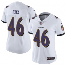 Women's Nike Baltimore Ravens #46 Morgan Cox Elite White NFL Jersey