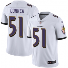 Youth Nike Baltimore Ravens #51 Kamalei Correa White Vapor Untouchable Limited Player NFL Jersey