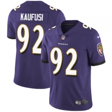 Youth Nike Baltimore Ravens #92 Bronson Kaufusi Elite Purple Team Color NFL Jersey